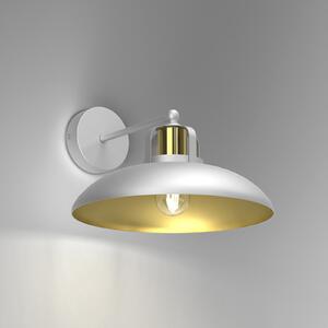Eko-Light Aplică de perete Felix, alb/auriu, reglabil, Alb, Camera de zi / sufragerie, Metal, Design industrial