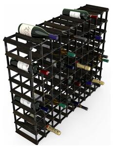 Raft de vin RTA pentru 90 de sticle, asamblat, frasin negru / negru