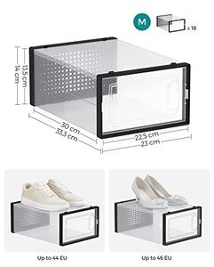 Pantofar din plastic, Songmics, Negru, 33.5×23.2×14.3 cm1