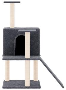 Ansamblu de pisici, stâlpi din funie sisal, gri închis, 109 cm