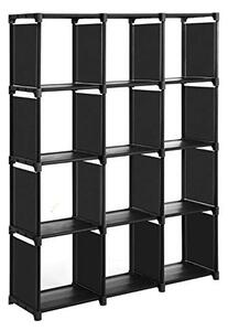 Raft de depozitare, Songmics, Negru, 105x30x140 cm