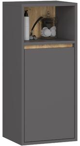 Dulap de baie Vambos W35 1P 1W (grafit + stejar artizanal). Promo -20%. 1152096