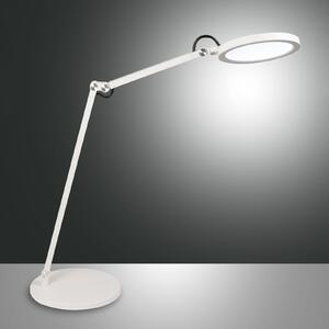Fabas Luce Lampă LED de birou Regina cu dimmer, alb, reglabil, Alb, Studiu / Birou, Metal, Modern