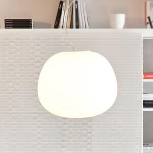 Fabbian Mochi - lampă suspendată 38 cm, reglabil, Alb, Camera de zi / sufragerie, Sticlă, Design