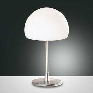 Fabas Luce Lampă de masă LED Gaia cu dimmer tactil, crom, reglabil, Metalic, dormitor, Sticlă, Modern