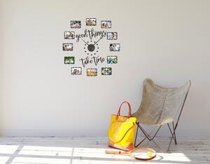 Sticker perete ceas - Good things take time