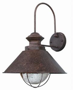 FARO BARCELONA Aplică de exterior Nautica Ø 34,5 cm, Maro / Rugină, Metal