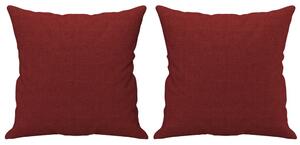 Perne decorative, 2 buc., roșu vin, 40x40 cm, material textil