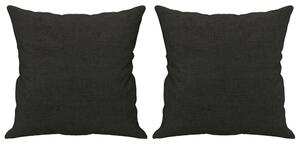 Perne decorative, 2 buc., negru, 40 x 40 cm, material textil