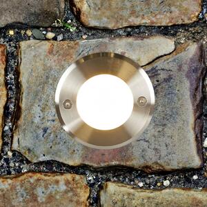 FARO BARCELONA Oțel inoxidabil - corp de iluminat modern LED încastrat în pardoseală LED-18, Gri, Metal, Modern, Corpuri de iluminat încastrate rotunde