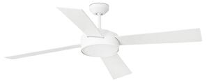 FARO BARCELONA Ventilator de tavan Hydra, LED, telecomandă, alb, Alb, Camera de zi / sufragerie, Lemn, Modern