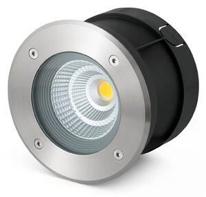 FARO BARCELONA Suria-12 - lampă LED de sol, IP67, Gri, Metal, Modern, Corpuri de iluminat încastrate rotunde