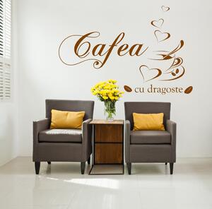 Cafea cu dragoste - sticker decorativ