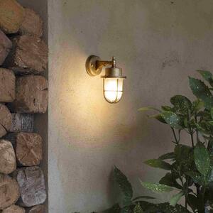 FARO BARCELONA Aplică de exterior Nahir din alamă, rezistentă apă, reglabil, Auriu / Alamă, Metal, Maritimă