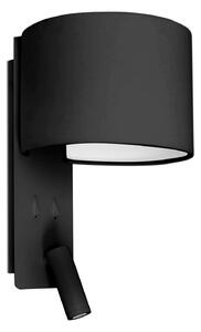 FARO BARCELONA Aplică de perete pliabilă cu lumină lectură LED, negru, Negru, Metal, Modern