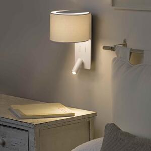 FARO BARCELONA Aplică de perete pliabilă cu lumină lectură LED, albă, Alb, Metal, Modern