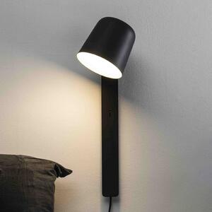 FARO BARCELONA Aplică de perete Tila, cap pivotant, negru, Negru, Camera de zi / sufragerie, Metal, Scandinavă