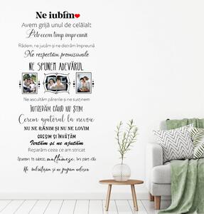 Sticker perete - Ne iubim