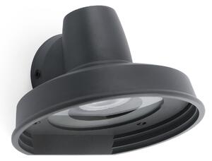 FARO BARCELONA Aplică de exterior Bronx, gri închis, reglabil, Negru, Metal, Modern