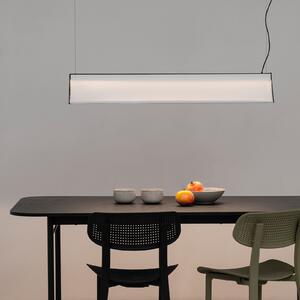FARO BARCELONA Ludovico Suspensie cu LED de suprafață, 115 cm, alb, reglabil, Alb, Camera de zi / sufragerie, Țesătură / Textil, Modern