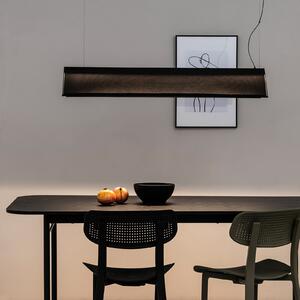 FARO BARCELONA Ludovico Suspensie cu LED de suprafață, 115 cm, negru, reglabil, Negru, Camera de zi / sufragerie, Țesătură / Textil, Modern