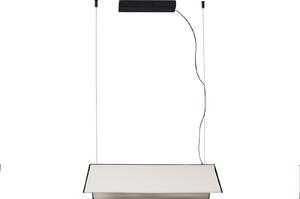 FARO BARCELONA Ludovico Suspensie cu LED de suprafață, 60 cm, alb, reglabil, Alb, Camera de zi / sufragerie, Țesătură / Textil, Modern