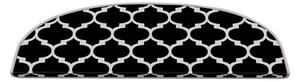 Covorașe pentru scări negre-albe 16 buc. 20x65 cm Madalyon – Vitaus