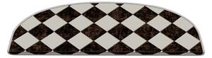 Covorașe pentru scări negre-albe 16 buc. 20x65 cm Chess Board – Vitaus