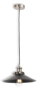 FARO BARCELONA Lampă suspendată neagră Marlin, reglabil, Negru, Camera de zi / sufragerie, Metal, Design industrial
