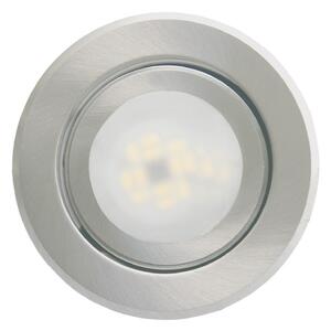 Busch Joanie lampă încastrată cu LED, aluminiu mătuit, reglabil, Metalic, Camera de zi / sufragerie, Metal, Modern, Corpuri de iluminat încastrate rotunde