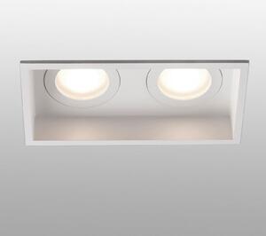 FARO BARCELONA Lampă încastrată Hyde, 2 becuri IP44 pe alb, reglabil, Alb, Hol, Metal, Modern