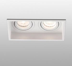 FARO BARCELONA Lampă încastrată Hyde, 2 becuri pivotantă pe alb, reglabil, Alb, Hol, Metal, Modern