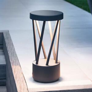 FARO BARCELONA Lampă LED cu postament Twist, Negru, Metal, Modern