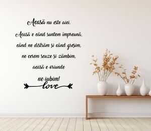 Sticker decorativ text - Acasa este oriunde suntem impreuna