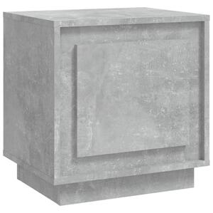 Noptieră, gri beton, 44x35x45 cm, lemn prelucrat