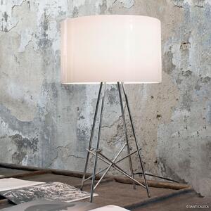 FLOS Lampă de masă Ray T, abajur alb, reglabil, Alb, Camera de zi / sufragerie, Metal, Design