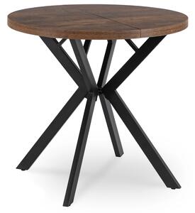 Masă sufragerie extensibilă Desistir (stejar rustic + negru) (pentru 4-8 persoane). 1119016