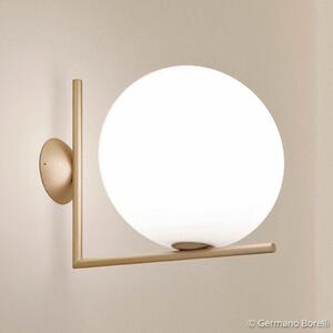 FLOS Aplică de perete IC C/W2, alamă Ø 30 cm, reglabil, Auriu / Alamă, Camera de zi / sufragerie, Metal, Design