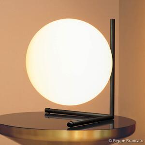FLOS Lampa de masă IC T2, negru, reglabil, Negru, Camera de zi / sufragerie, Sticlă, Design