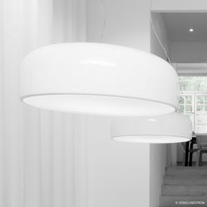 FLOS Smithfield S lampă suspendată în alb, reglabil, Alb, Camera de zi / sufragerie, Metal, Design