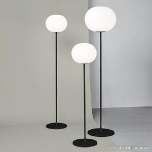 FLOS Glo-Ball F3 lampadar, negru, reglabil, Alb, Camera de zi / sufragerie, Sticlă, Design