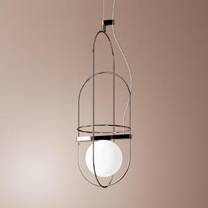 Fontana Arte Setareh - lampă suspendată LED crom, reglabil, Metalic, Camera de zi / sufragerie, Metal, Design