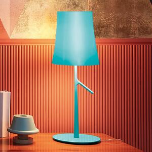 Foscarini Lampa de masă Birdie LED grande, culoare acvamarin, reglabil, Albastru, Camera de zi / sufragerie, Plastic, Design