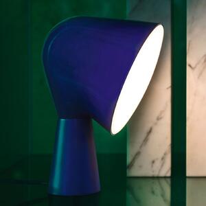 Foscarini Lampa de masă designer Binic, albastră, Albastru, Camera de zi / sufragerie, Plastic, Design