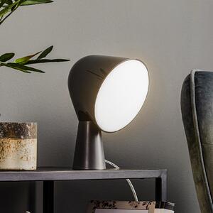 Foscarini Lampa de masă designer Binic, antracit, Negru, Camera de zi / sufragerie, Plastic, Design
