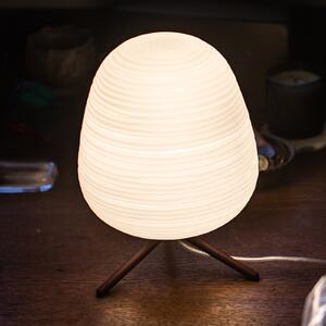 Foscarini Lampa de masă din sticlă Rituals 3 dimabilă, reglabil, Alb, Camera de zi / sufragerie, Sticlă, Design