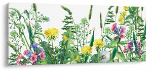 Tablou - Flori de pajiște pictate (120x50 cm)