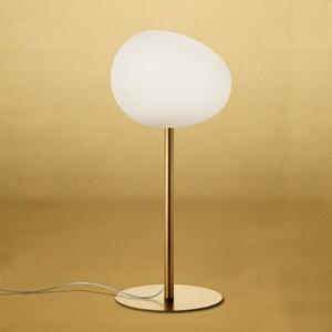 Foscarini Gregg media alta lampă de masă, auriu, reglabil, Auriu / Alamă, Camera de zi / sufragerie, Sticlă, Design