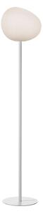 Foscarini Gregg media lampă de podea, 151 cm, alb, reglabil, Alb, Camera de zi / sufragerie, Sticlă, Design