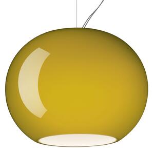 Foscarini Buds 3 pendul LED, E27 galben-verzui, reglabil, Galben, Bucătărie, Sticlă, Design